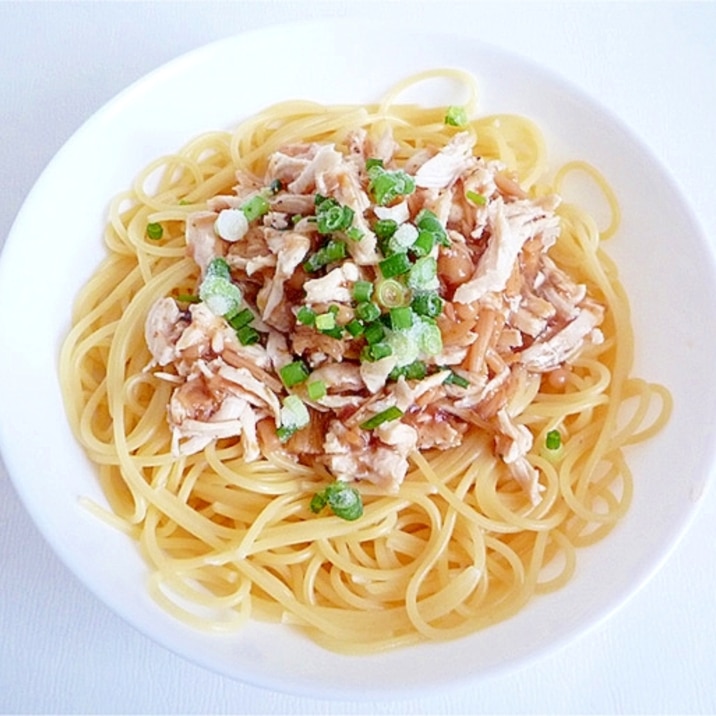 なめ茸と鶏ささみの梅肉パスタ レシピ 作り方 By Liqueur 楽天レシピ